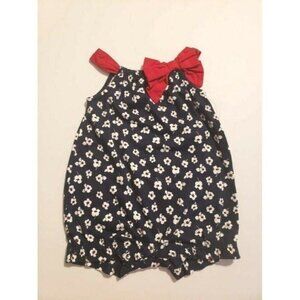 Gymboree baby girl 3-6 m red  bow floral New